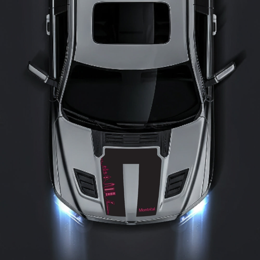 Performance Hood Panel Decal/Sticker - Montreal Skyline Graphic Kit - For Dodge RAM 1500 2019-2025 - Premium Vinyl