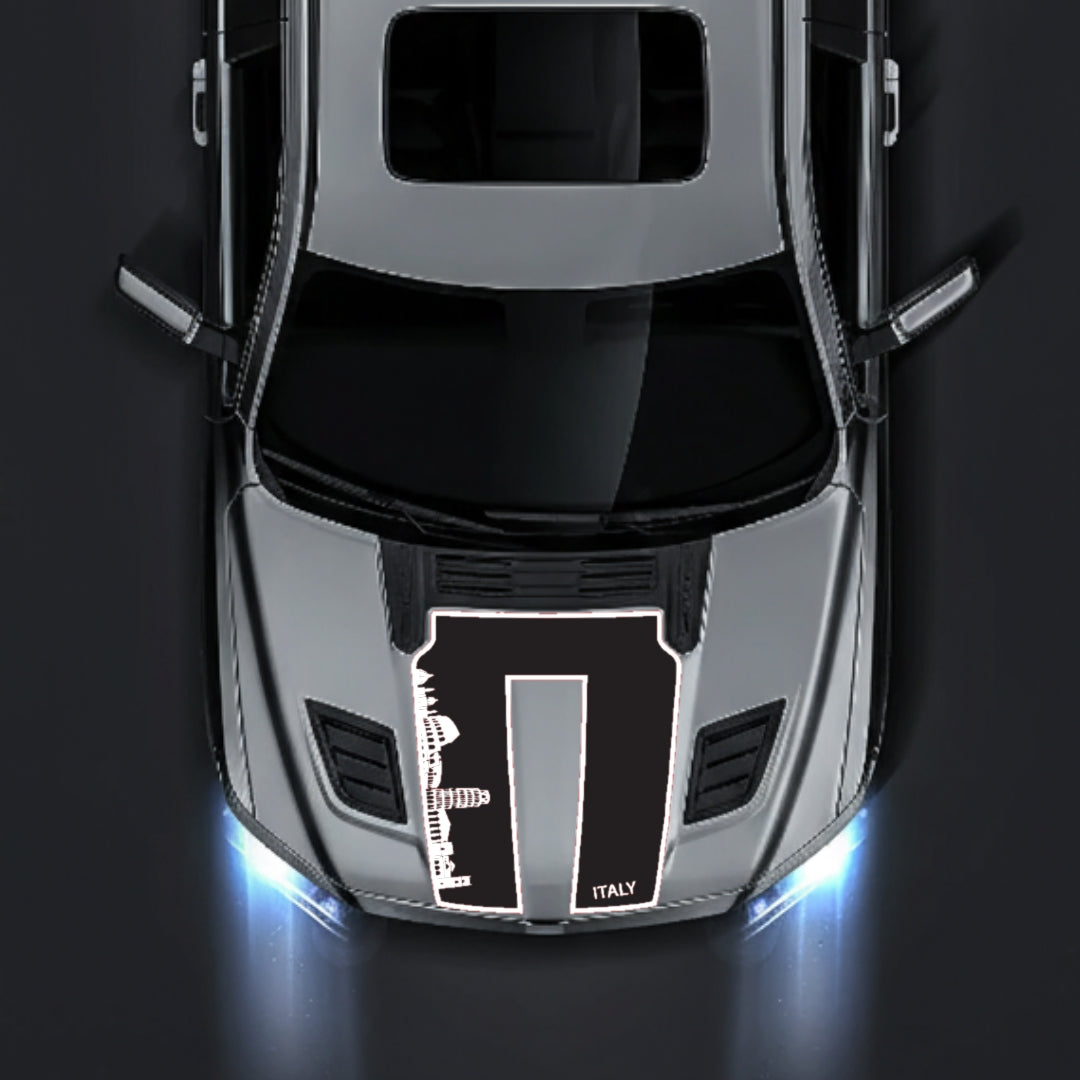 Hood Panel Decal/Sticker - Italy Skyline - Border Graphic Kit - For Dodge RAM 1500 2019-2025 - Premium Vinyl