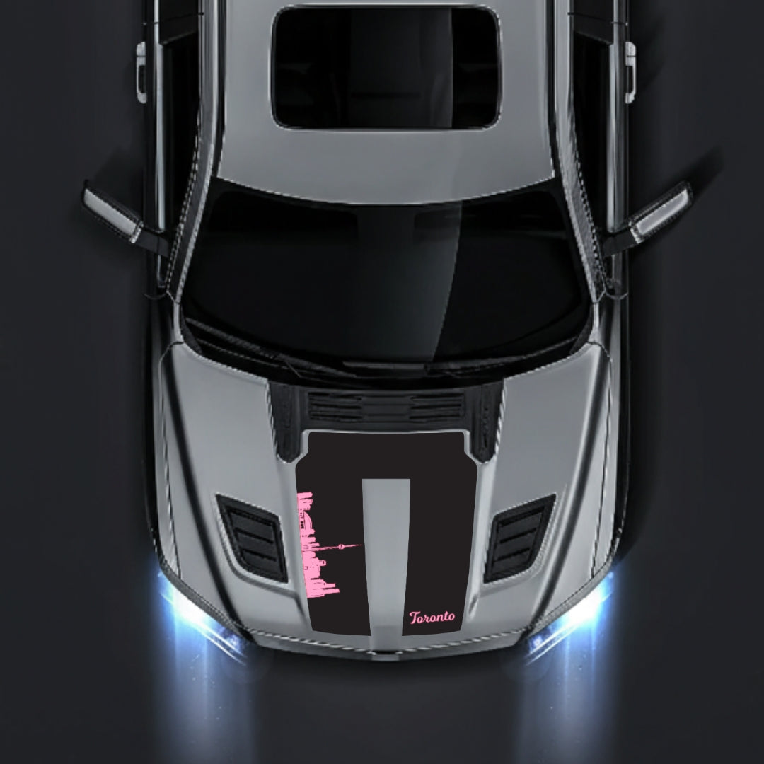 Hood Panel Decal/Sticker - Toronto Skyline Graphic Kit - For Dodge RAM 1500 2019-2025 - Premium Vinyl