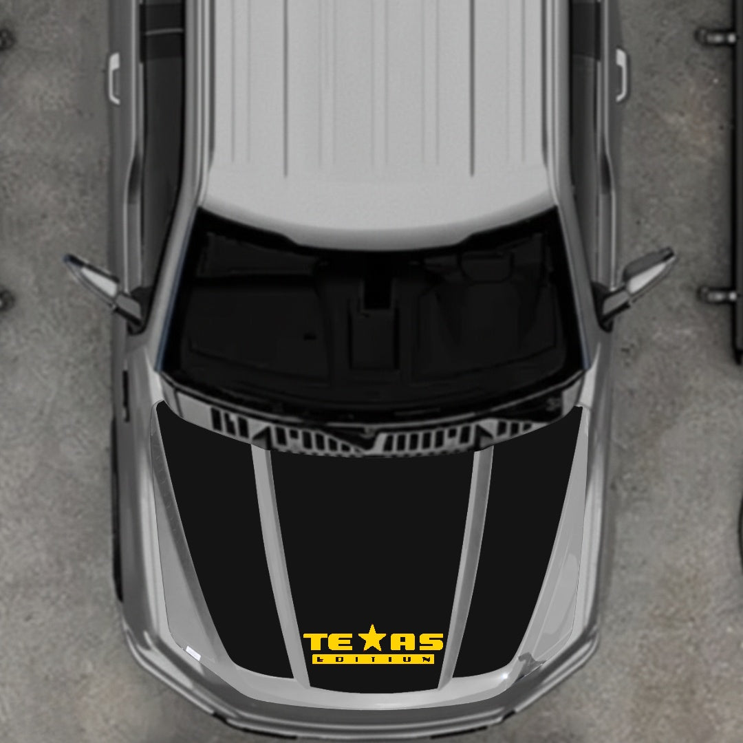 Hood Panel Decal/Sticker - Texas Graphic Kit - For Ford F-150 2020-2026 - Premium Vinyl