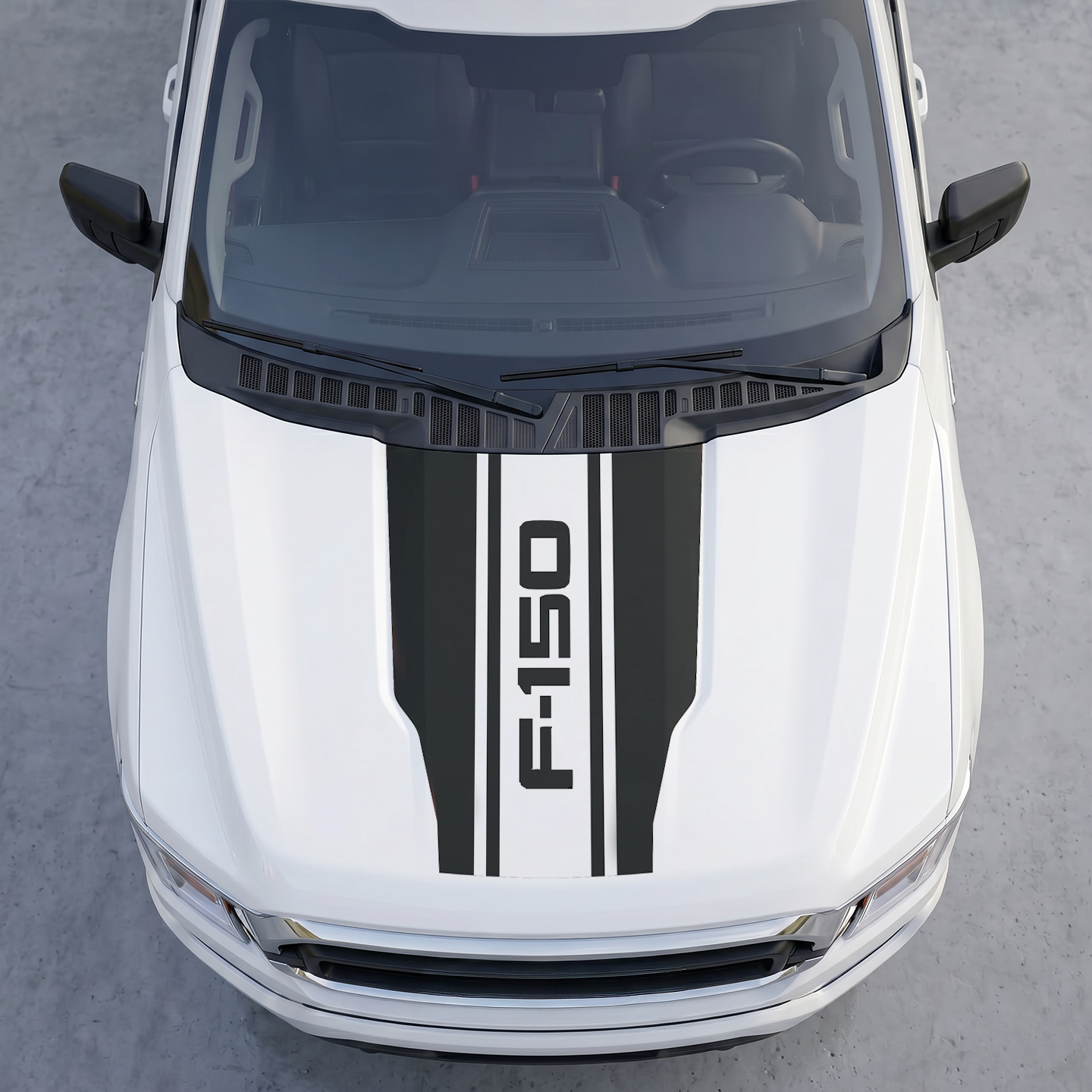 Hood Panel Decal/Sticker - Different Styles Graphic Decals Kit- For Ford F-150 2015-2020 - Premium Vinyl