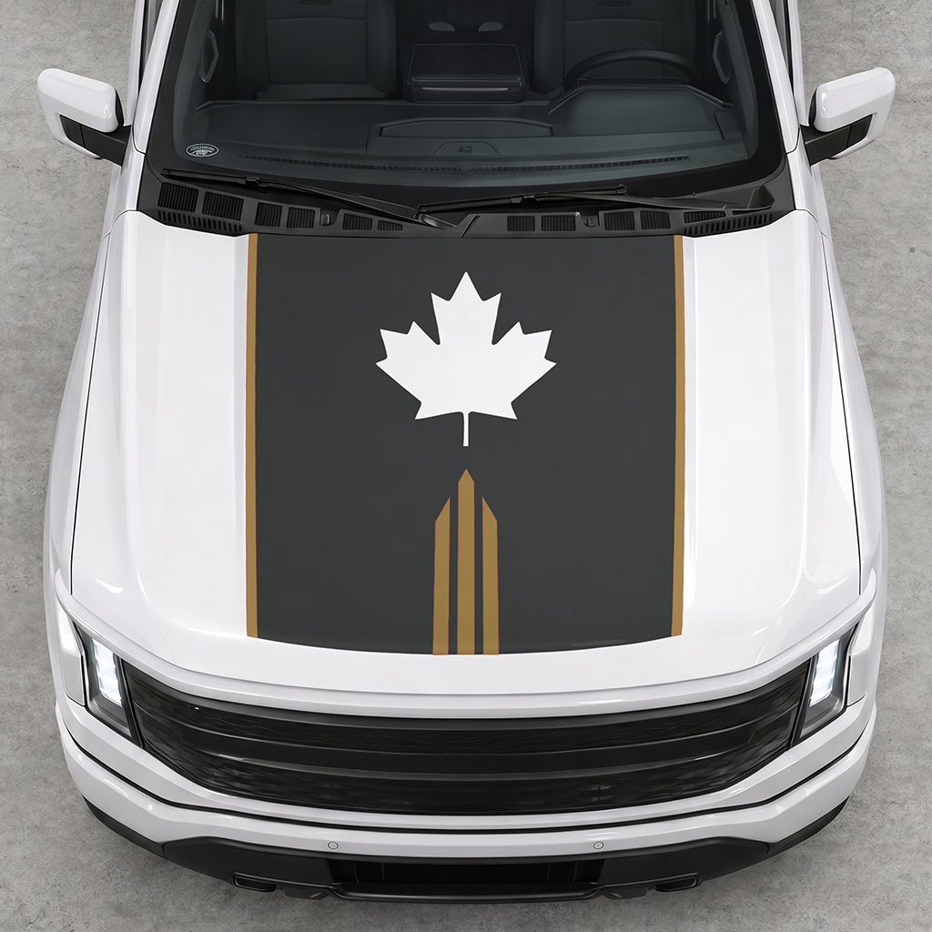 Hood Panel Decal/Sticker - Maple Graphic Decal Graphic Kit - For Ford F-150 2015-2020 - Premium Vinyl