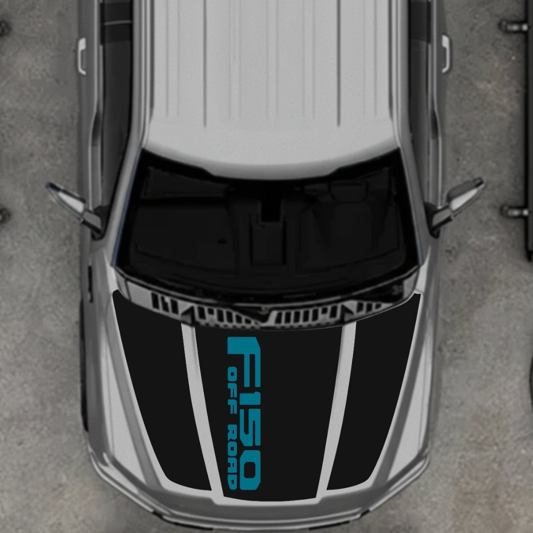 Hood Panel Decal/Sticker - Style 11 Graphic Kit - For Ford F-150 2020-2026 - Premium Vinyl