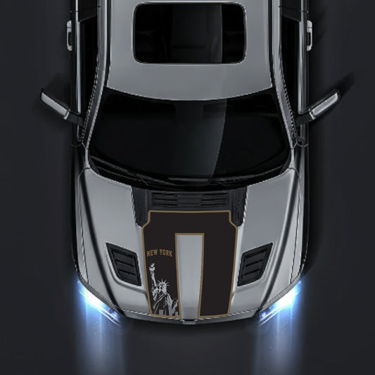 Performance Hood Panel Decal/Sticker - New York - Cut - Border Graphic Kit - For Dodge RAM 1500 2019-2025 - Premium Vinyl