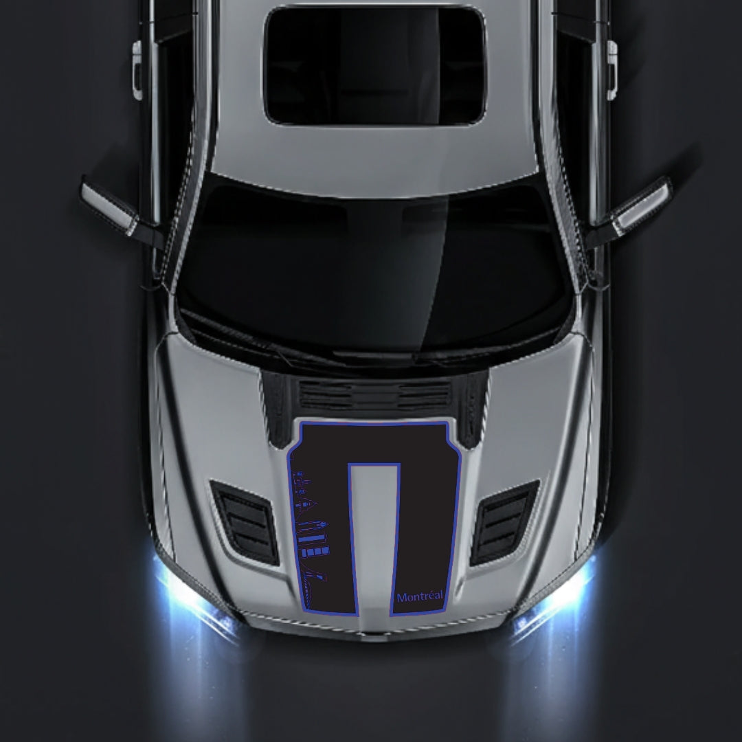 Hood Panel Decal/Sticker - Montreal Skyline - Border Graphic Kit - For Dodge RAM 1500 2019-2025 - Premium Vinyl