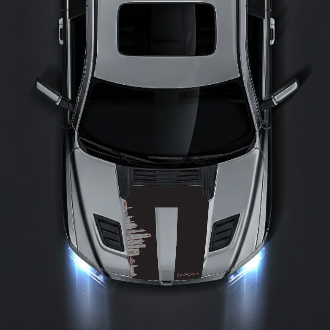 Hood Panel Decal/Sticker - California Skyline Graphic Kit - For Dodge RAM 1500 2019-2025 - Premium Vinyl