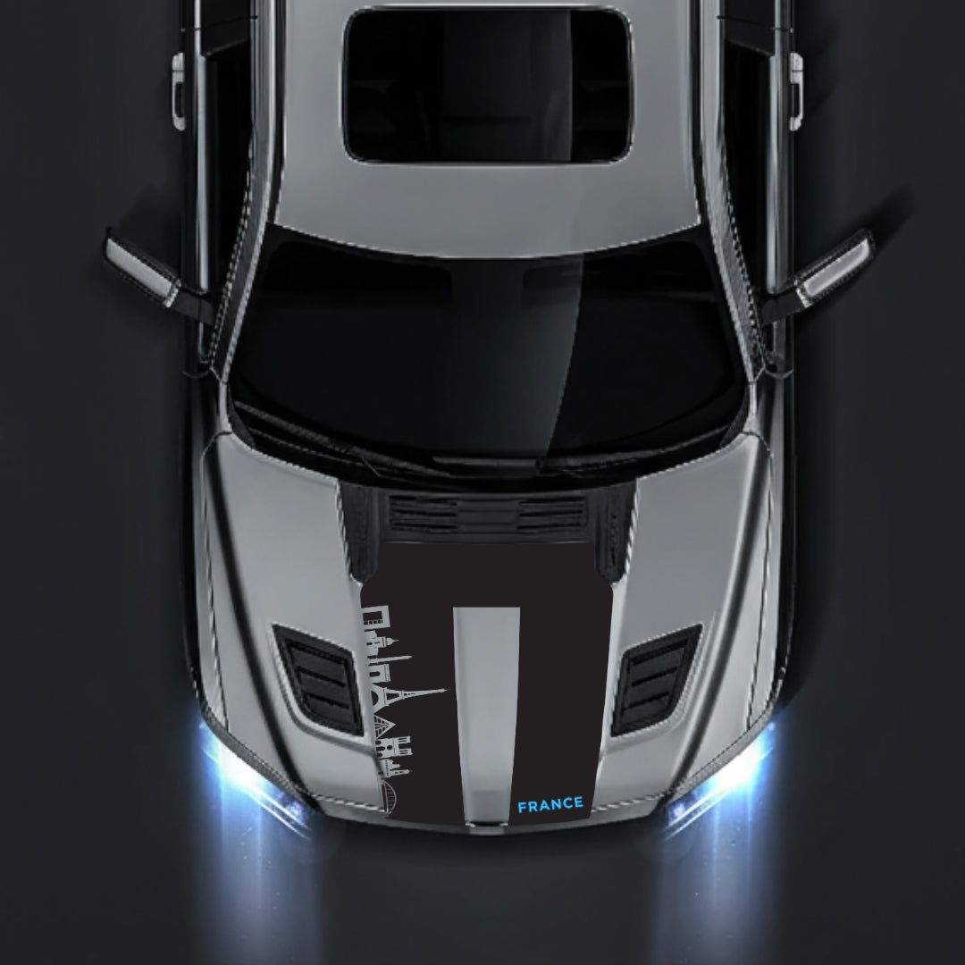Hood Panel Decal/Sticker - France Skyline - Cut Graphic Kit - For Dodge RAM 1500 2019-2025 - Premium Vinyl