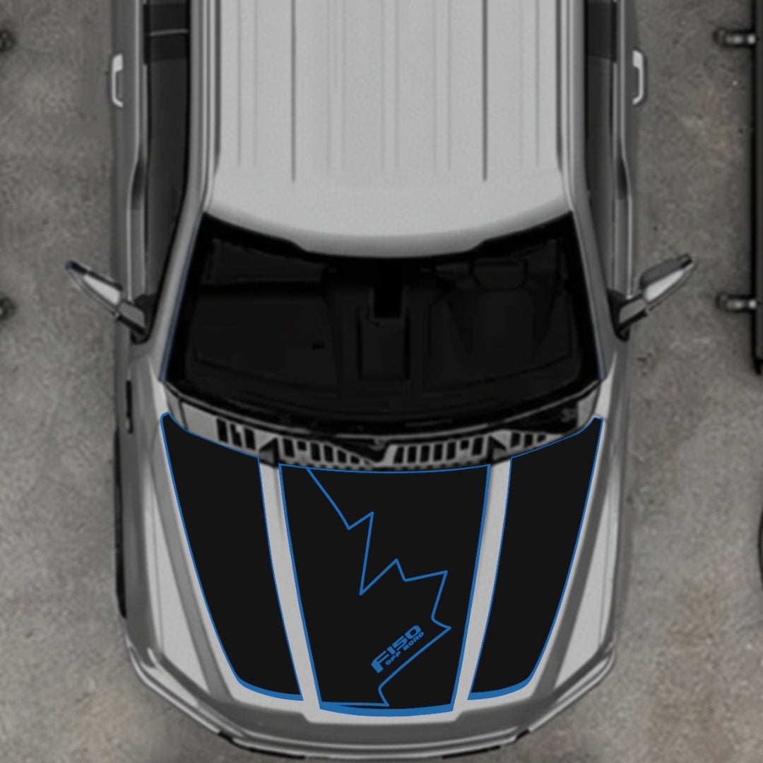 Hood Panel Decal/Sticker - Canada Style 19 Graphic Kit - For Ford F-150 2020-2026 - Premium Vinyl