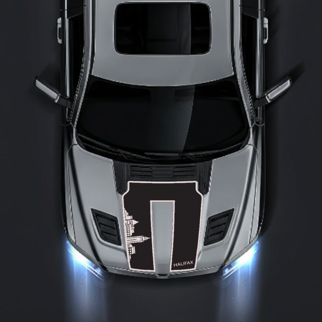 Hood Panel Decal/Sticker - Halifax Skyline - Border Graphic Kit - For Dodge RAM 1500 2019-2025 - Premium Vinyl