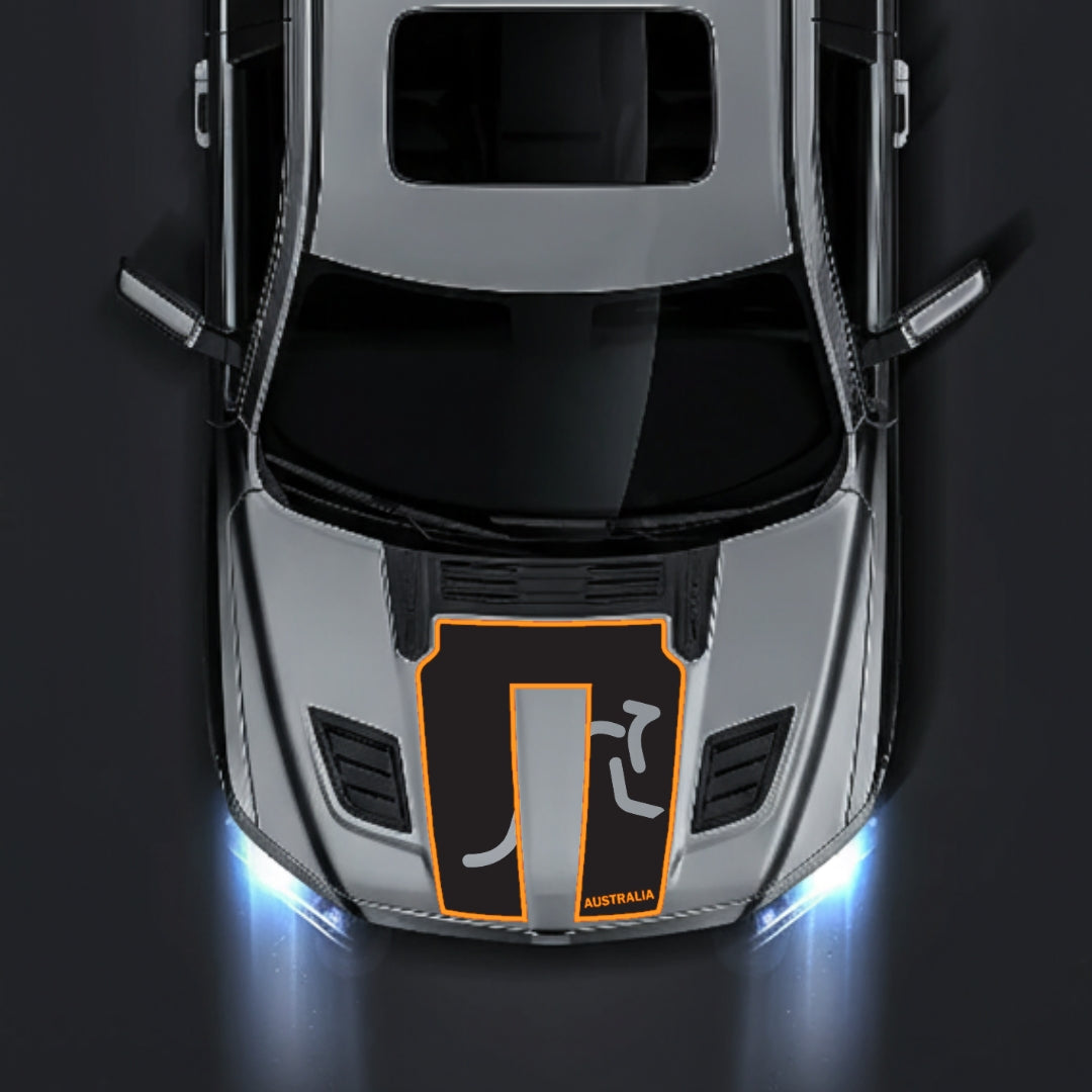 Hood Panel Decal/Sticker - Australia - Cut - Border Graphic Kit - For Dodge RAM 1500 2019-2025 - Premium Vinyl