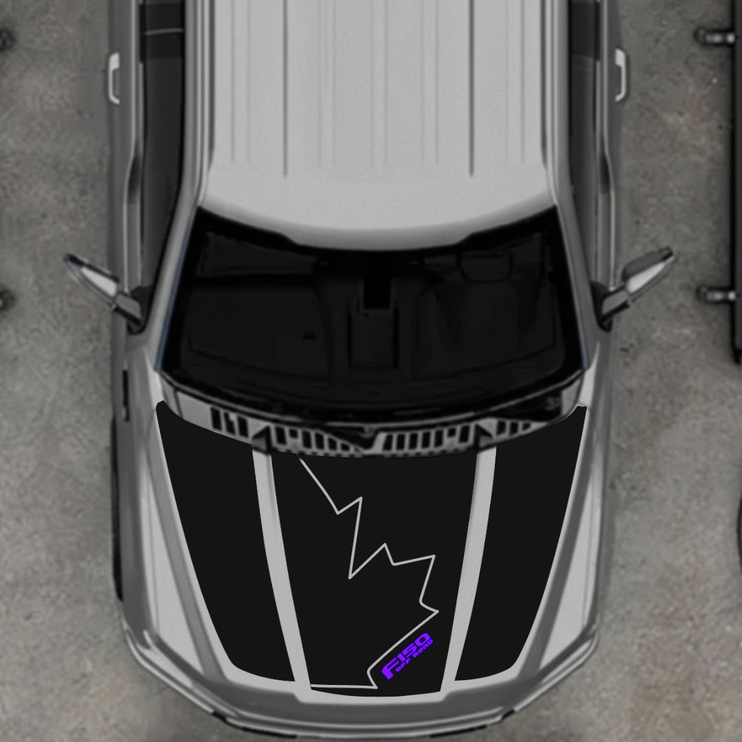Hood Panel Decal/Sticker - Canada Style 15 Graphic Kit - For Ford F-150 2020-2026 - Premium Vinyl