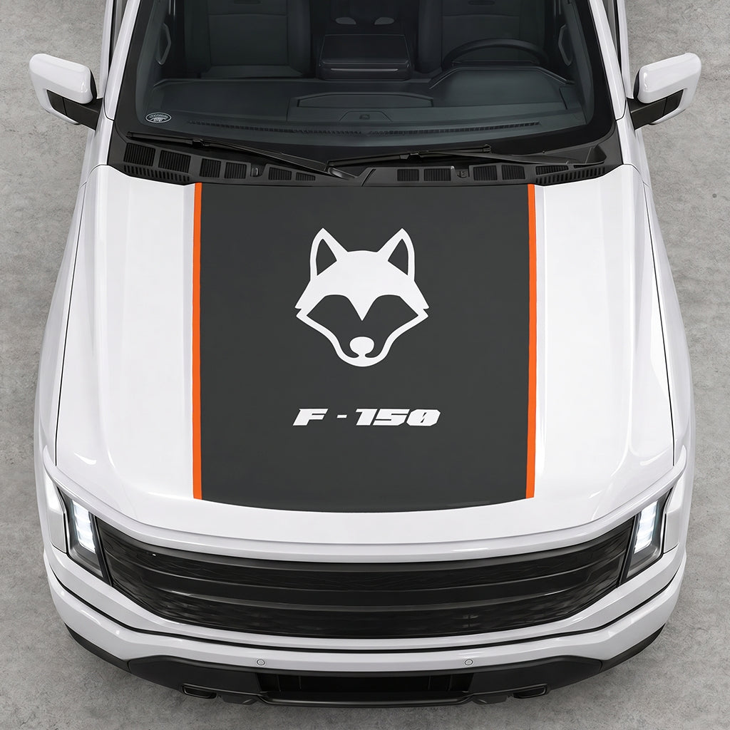 Hood Panel Decal/Sticker - Coyote Graphic Decal Graphic Kit - For Ford F-150 2015-2020 - Premium Vinyl