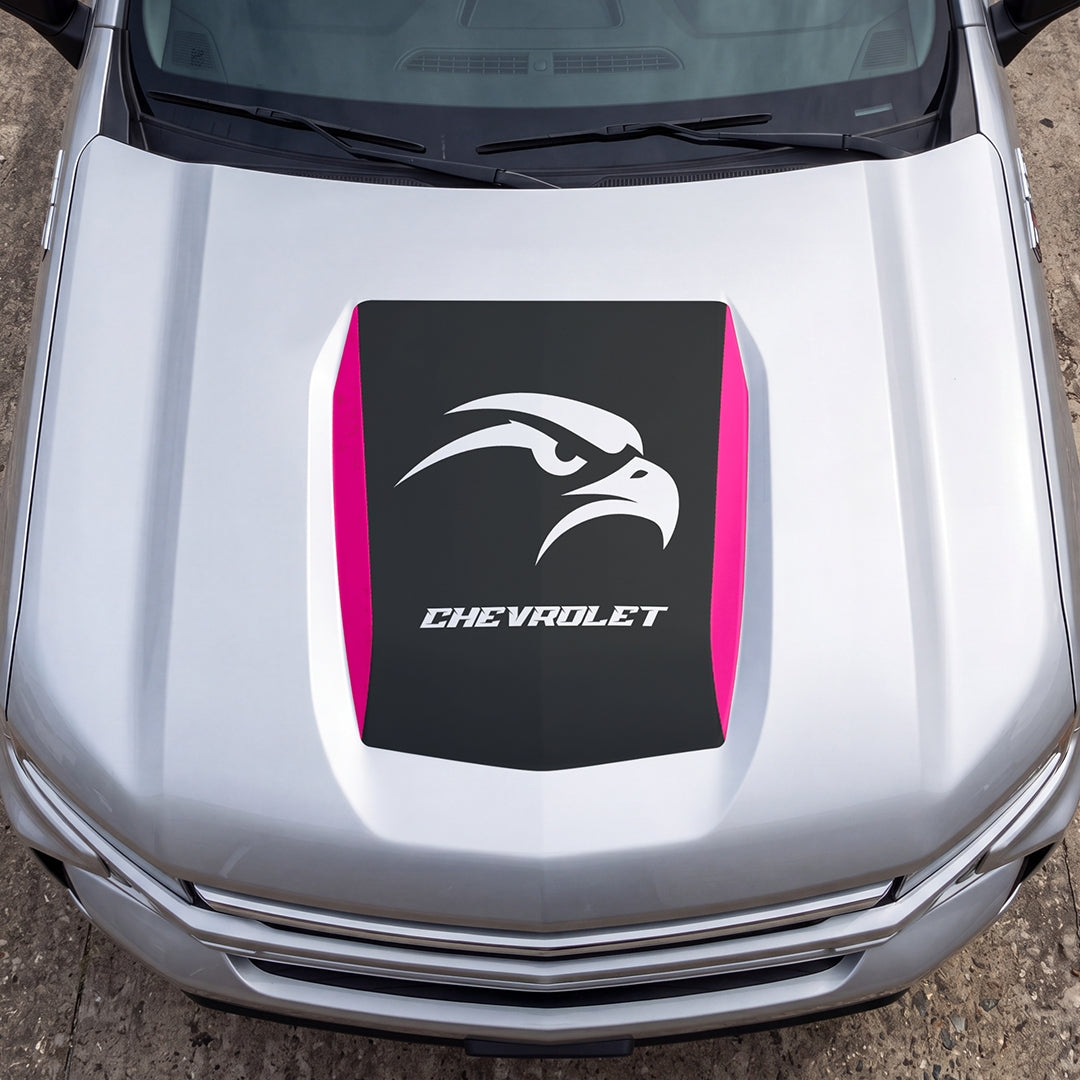 Hood Panel Decal/Sticker - Hawk Head Graphic Decal Graphic Kit - For Chevrolet Silverado 2019-2024 - Premium Vinyl