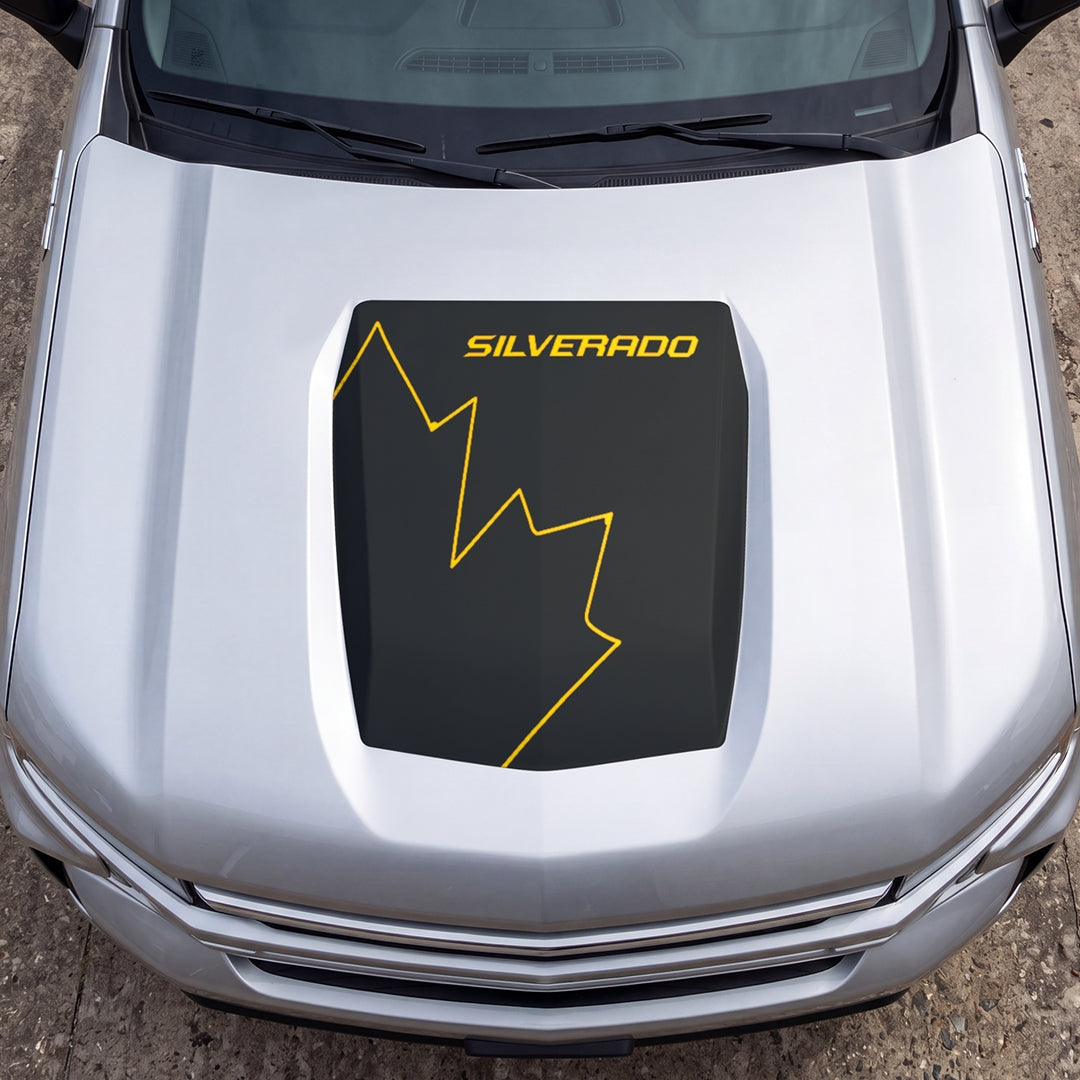 Hood Panel Decal/Sticker - Canada Full Maple Graphic Decal Graphic Kit - For Chevrolet Silverado 2019-2024 - Premium Vinyl