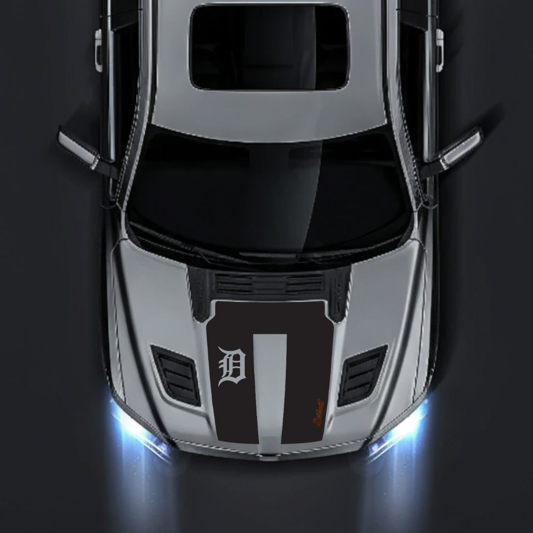 Performance Hood Panel Decal/Sticker - Detroit Street - Cut Graphic Kit - For Dodge RAM 1500 2019-2025 - Premium Vinyl