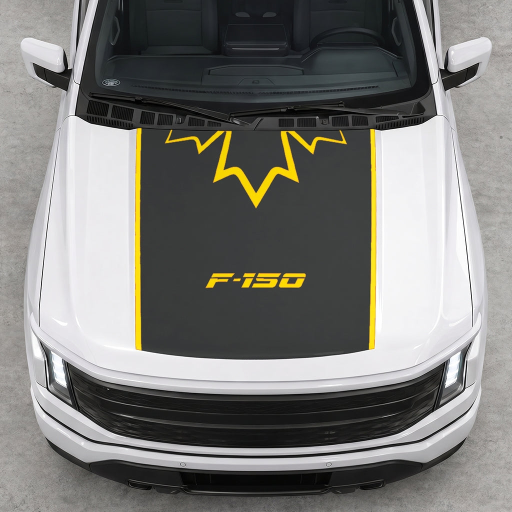 Hood Panel Decal/Sticker - Canada Upper Leaf Graphic Decal Graphic Kit - For Ford F-150 2015-2020 - Premium Vinyl
