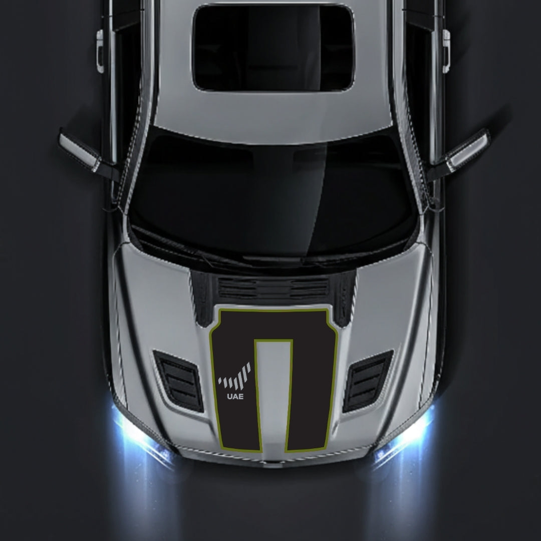 Performance Hood Panel Decal/Sticker - United Arab Emirates - Cut - Border Graphic Kit - For Dodge RAM 1500 2019-2025 - Premium Vinyl