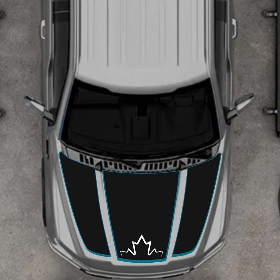 Hood Panel Decal/Sticker - Canada Style 5 Graphic Kit - For Ford F-150 2020-2026 - Premium Vinyl