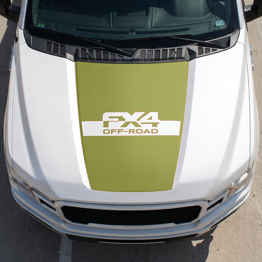 Hood Panel Decal/Sticker - Solid FX4 Graphic Decal Graphic Kit - For Ford F-150 2015-2020 - Premium Vinyl