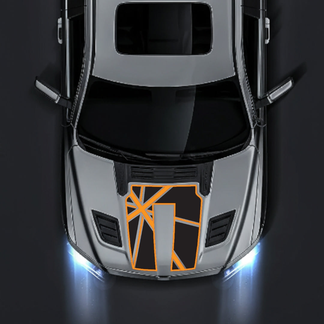 Hood Panel Decal/Sticker - England - Cut - Border Graphic Kit - For Dodge RAM 1500 2019-2025 - Premium Vinyl