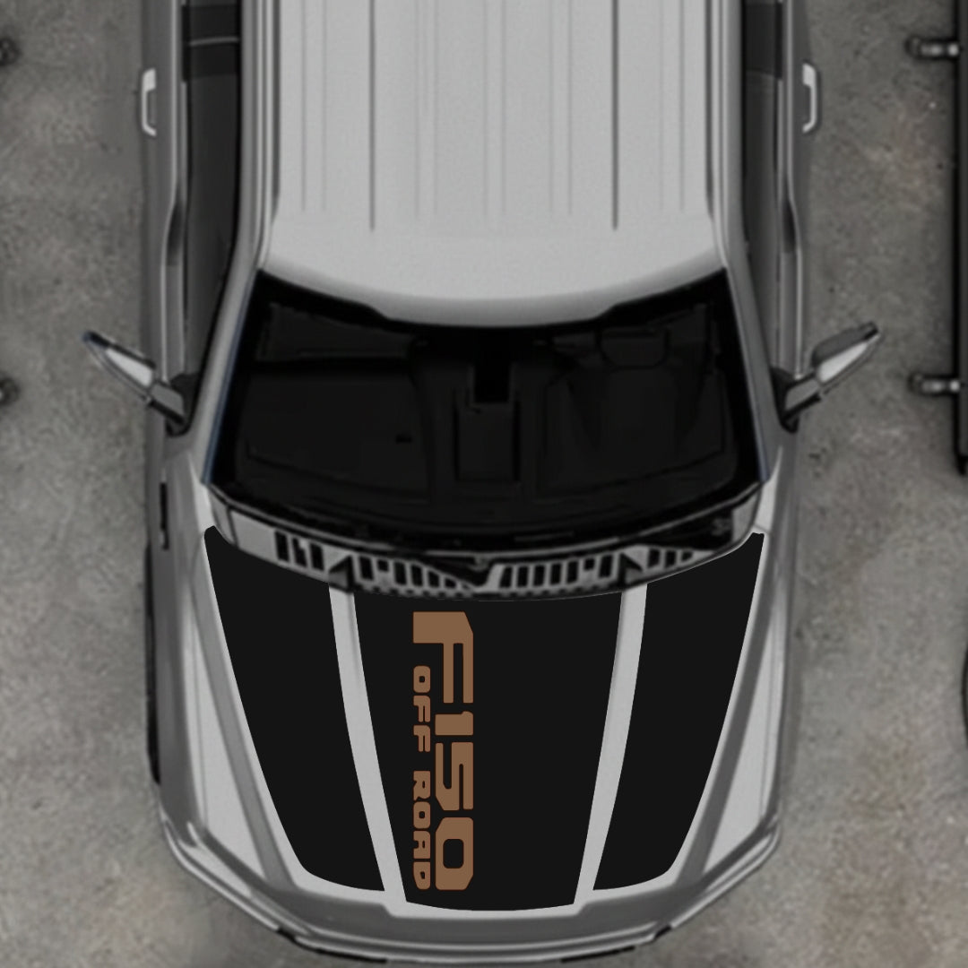 Hood Panel Decal/Sticker - Style 11 Graphic Kit - For Ford F-150 2020-2026 - Premium Vinyl