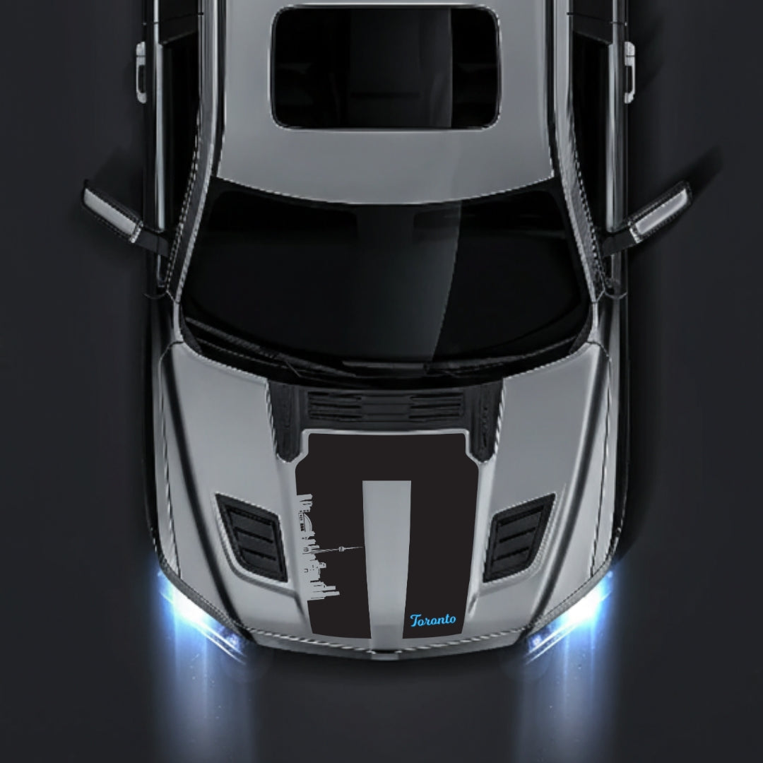 Hood Panel Decal/Sticker - Toronto Skyline - Cut Graphic Kit - For Dodge RAM 1500 2019-2025 - Premium Vinyl