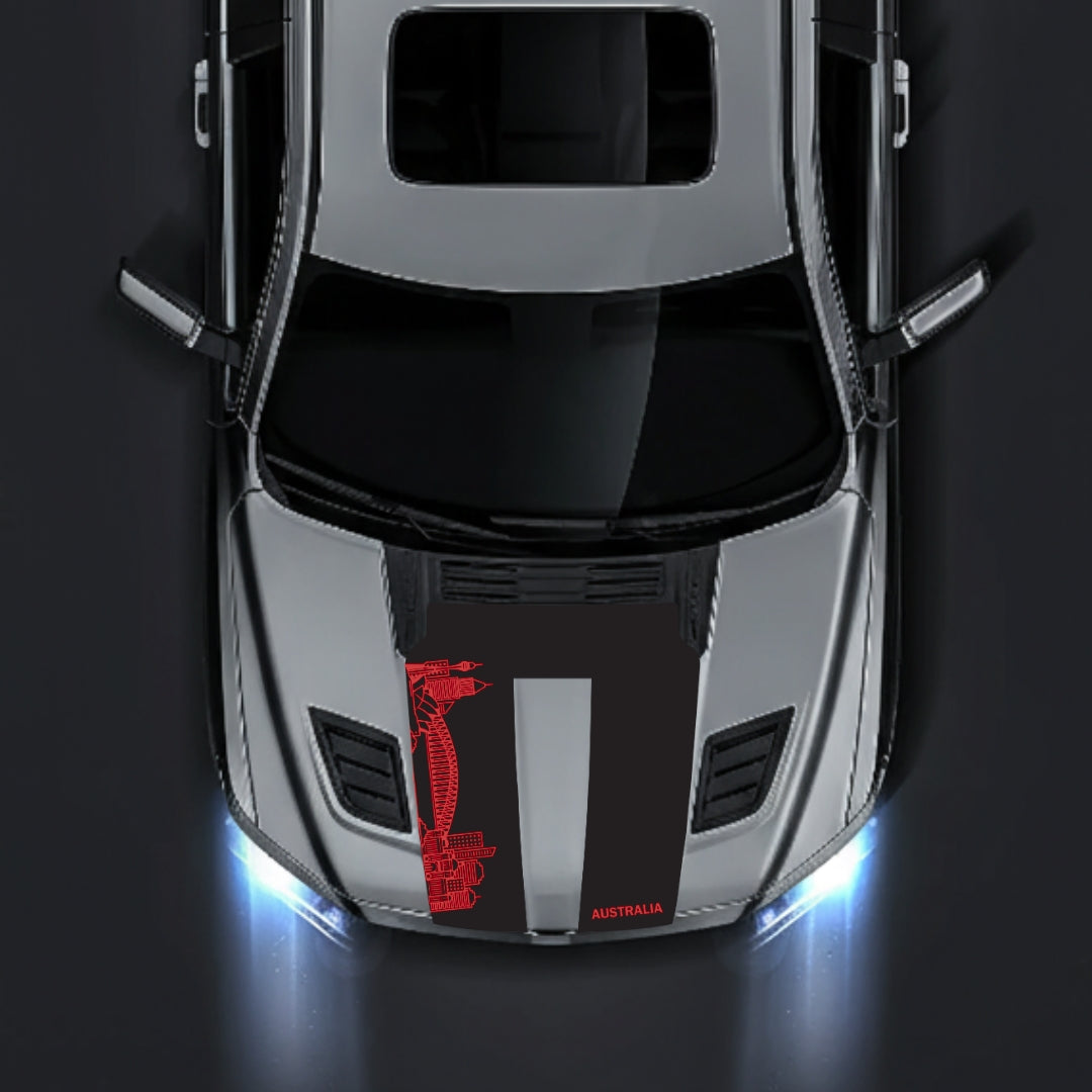 Hood Panel Decal/Sticker - Australia Skyline Graphic Kit - For Dodge RAM 1500 2019-2025 - Premium Vinyl