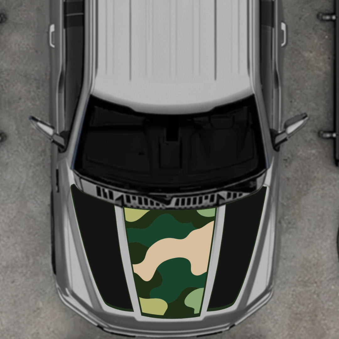 Hood Panel Decal/Sticker - Camo Style 5 Graphic Kit - For Ford F-150 2020-2026 - Premium Vinyl