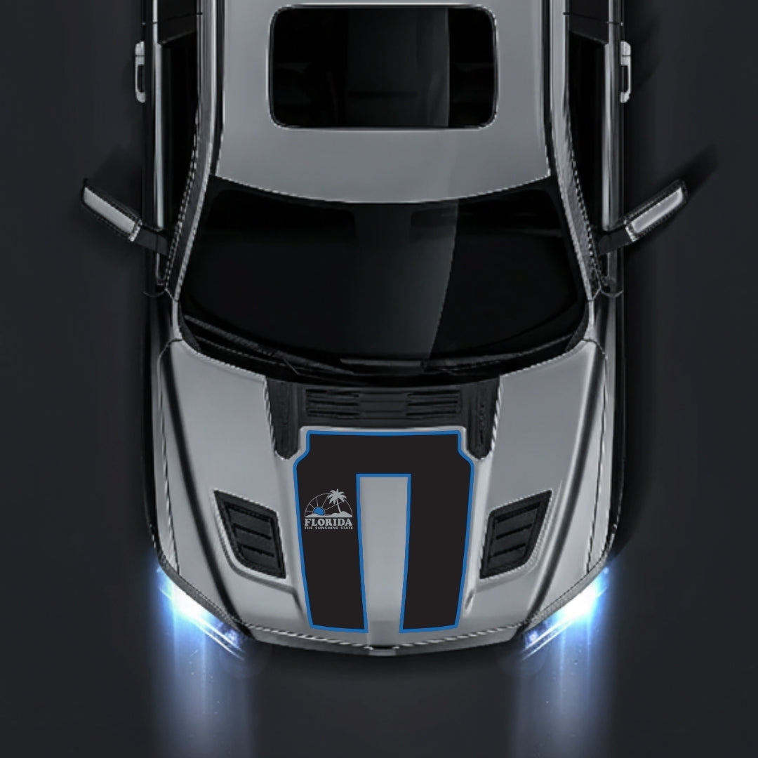 Performance Hood Panel Decal/Sticker - Florida - Cut - Border Graphic Kit - For Dodge RAM 1500 2019-2025 - Premium Vinyl