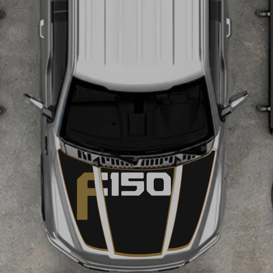 Hood Panel Decal/Sticker - Style 14 Graphic Kit - For Ford F-150 2020-2026 - Premium Vinyl