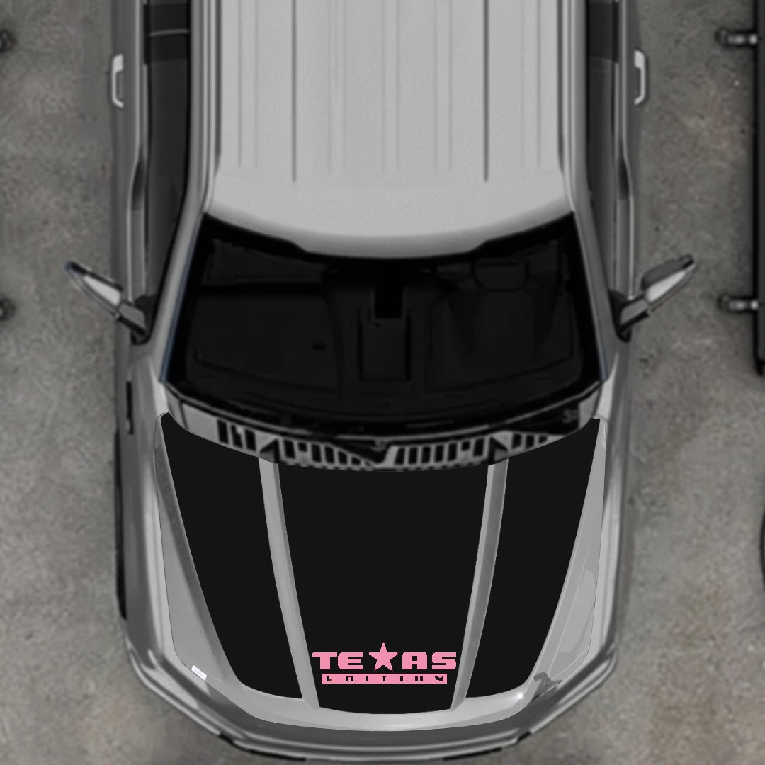 Hood Panel Decal/Sticker - Texas Graphic Kit - For Ford F-150 2020-2026 - Premium Vinyl