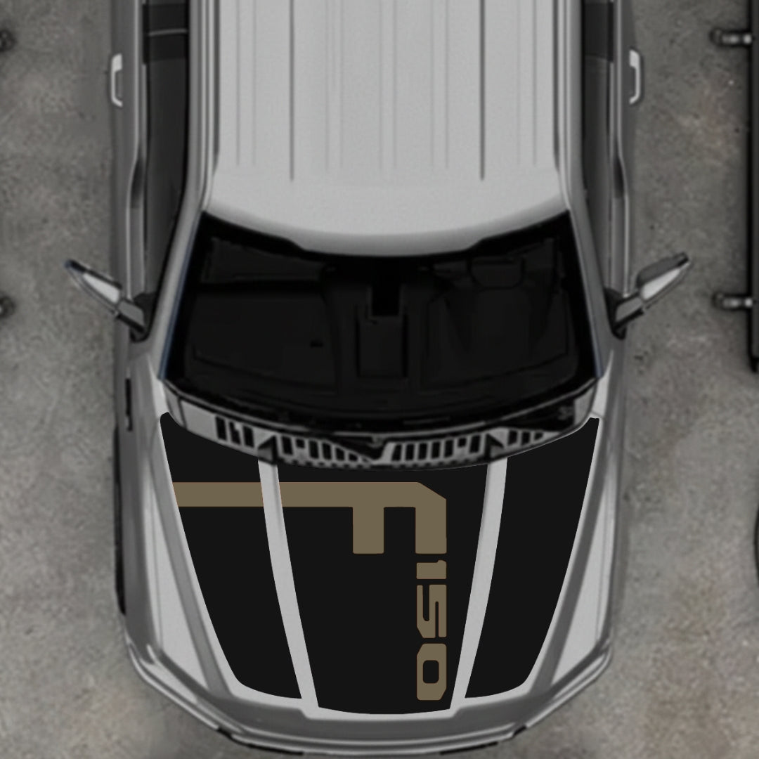 Hood Panel Decal/Sticker - Style 9 Graphic Kit - For Ford F-150 2020-2026 - Premium Vinyl