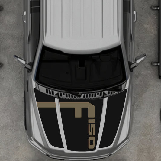 Hood Panel Decal/Sticker - Style 9 Graphic Kit - For Ford F-150 2020-2026 - Premium Vinyl