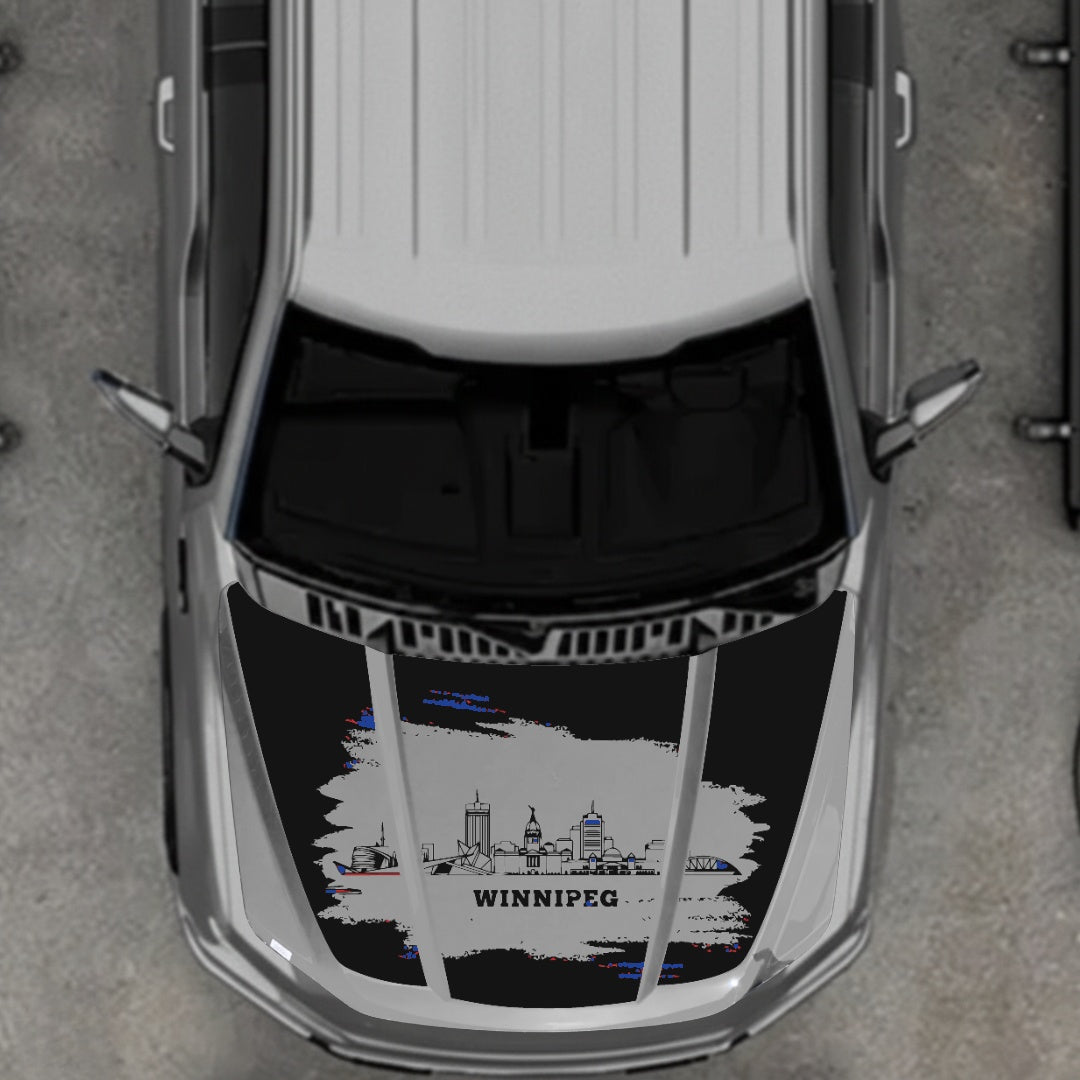 Hood Panel Decal/Sticker - Winnipeg - Cut Graphic Kit - For Ford F-150 2020-2026 - Premium Vinyl