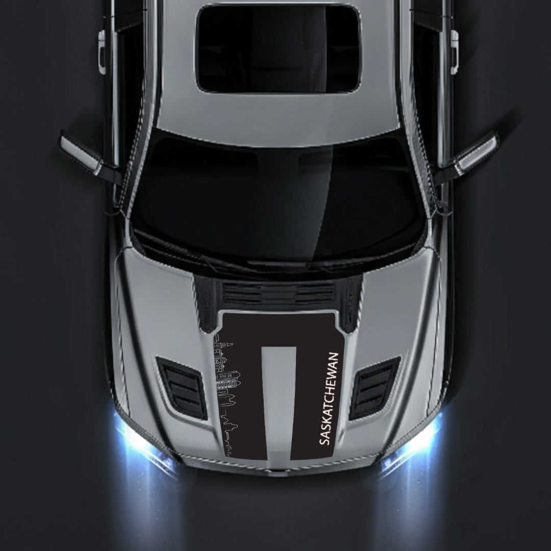 Hood Panel Decal/Sticker - Saskatchewan Skyline - Cut Graphic Kit - For Dodge RAM 1500 2019-2025 - Premium Vinyl