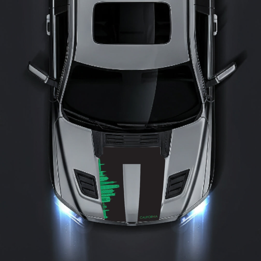 Hood Panel Decal/Sticker - California Skyline Graphic Kit - For Dodge RAM 1500 2019-2025 - Premium Vinyl