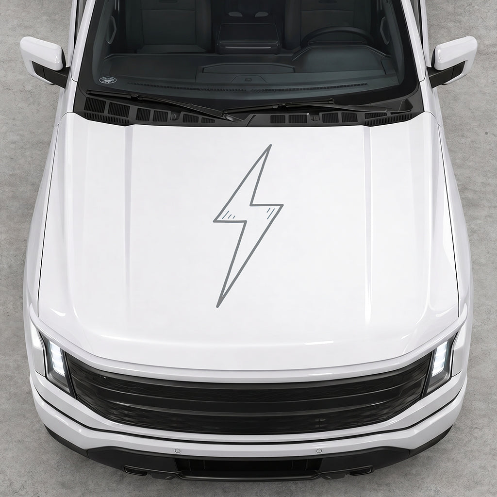 Hood Panel Decal/Sticker - Cut Electric Graphic Decal Graphic Kit - For FORD F-150 2015-2020 - Premium Vinyl