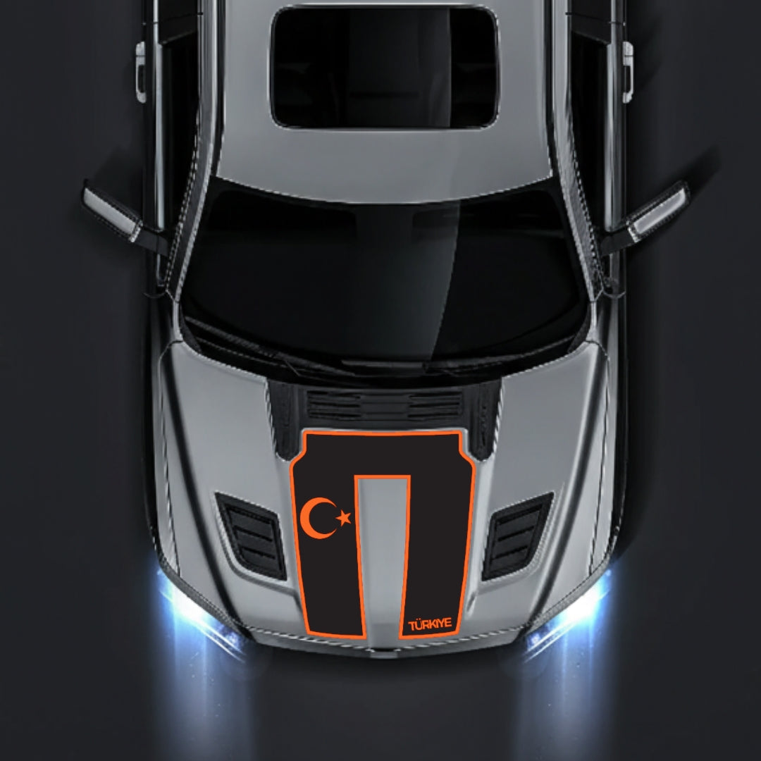 Hood Panel Decal/Sticker - Turkey - Border Graphic Kit - For Dodge RAM 1500 2019-2025 - Premium Vinyl