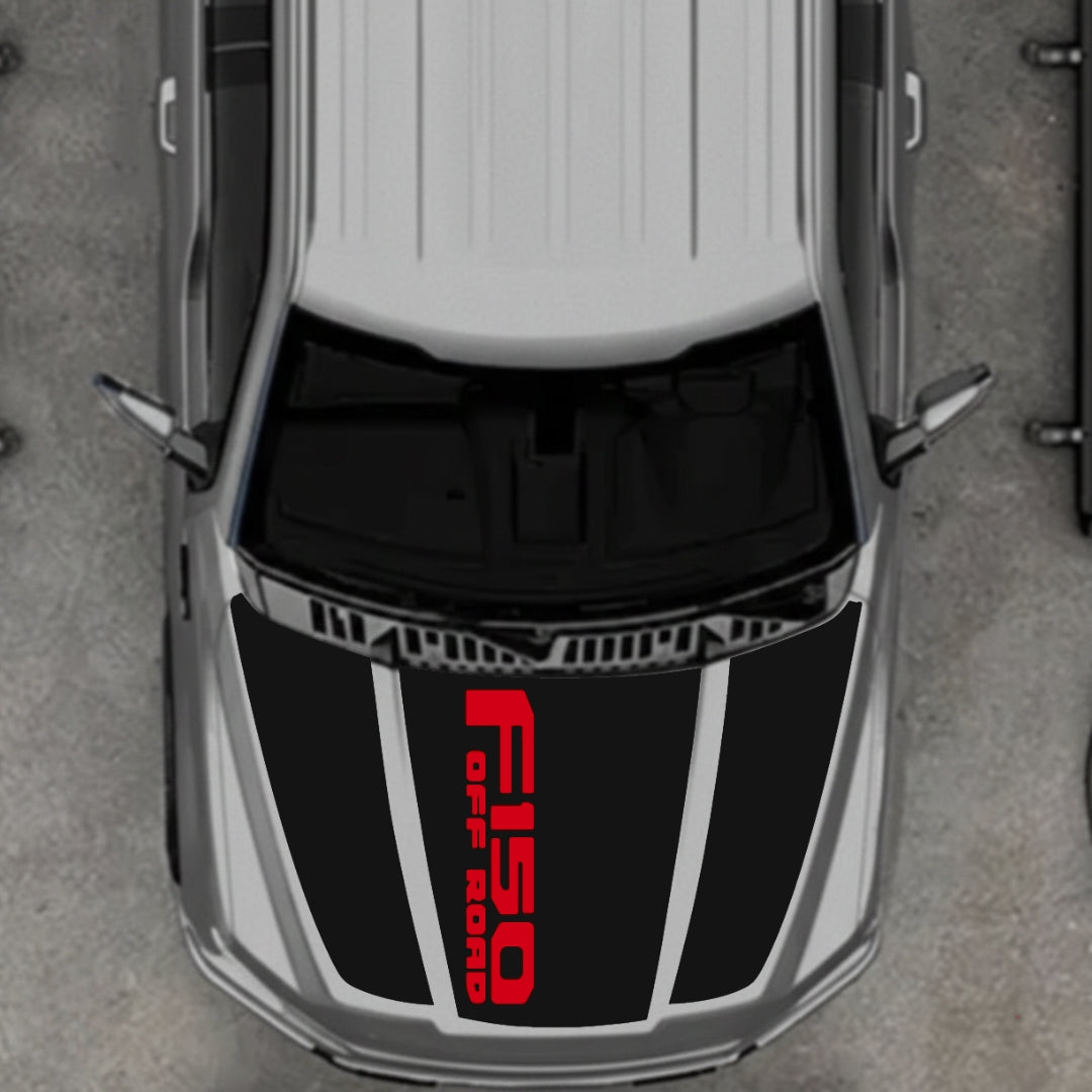 Hood Panel Decal/Sticker - Style 11 Graphic Kit - For Ford F-150 2020-2026 - Premium Vinyl