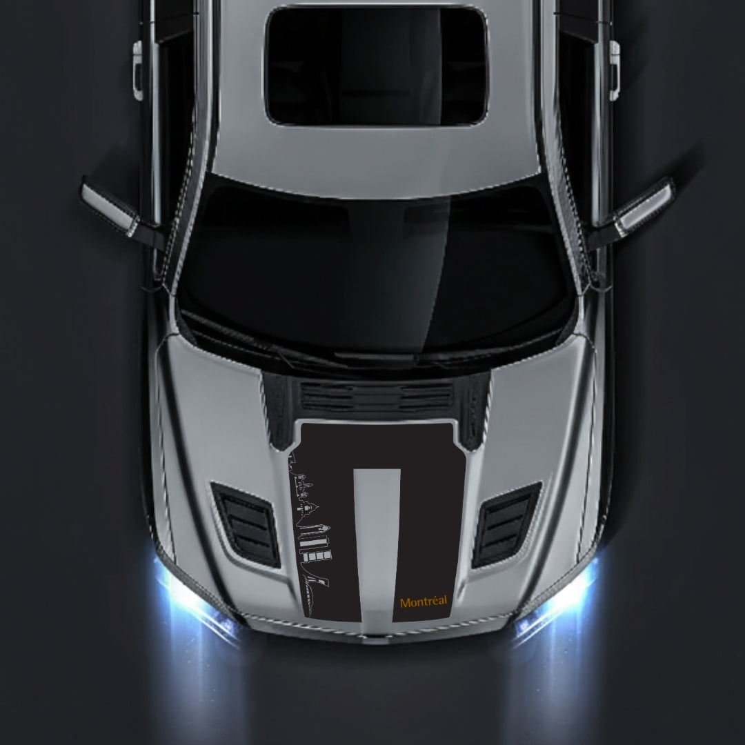 Performance Hood Panel Decal/Sticker - Montreal Skyline - Cut Graphic Kit - For Dodge RAM 1500 2019-2025 - Premium Vinyl