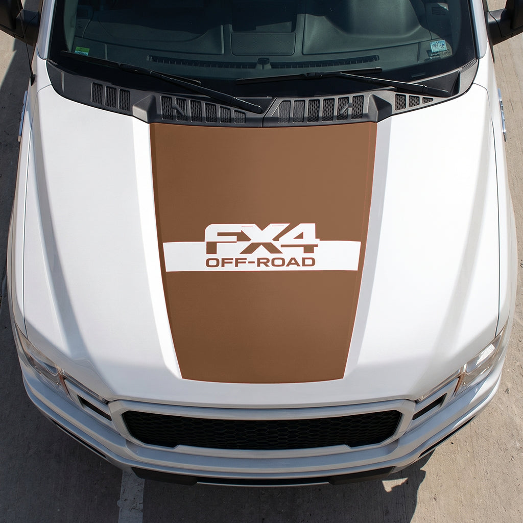 Hood Panel Decal/Sticker - Solid FX4 Graphic Decal Graphic Kit - For Ford F-150 2015-2020 - Premium Vinyl