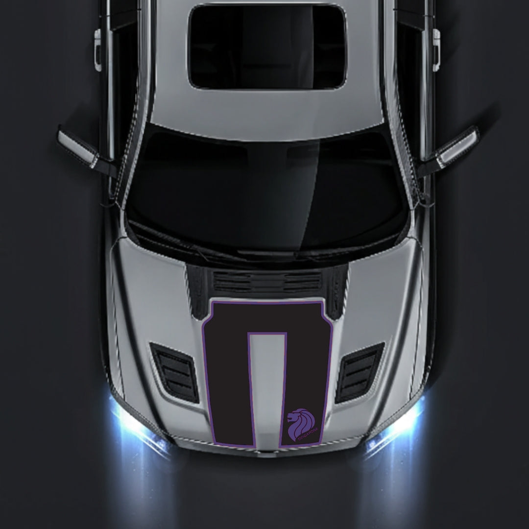 Hood Panel Decal/Sticker - Singapore - Border Graphic Kit - For Dodge RAM 1500 2019-2025 - Premium Vinyl