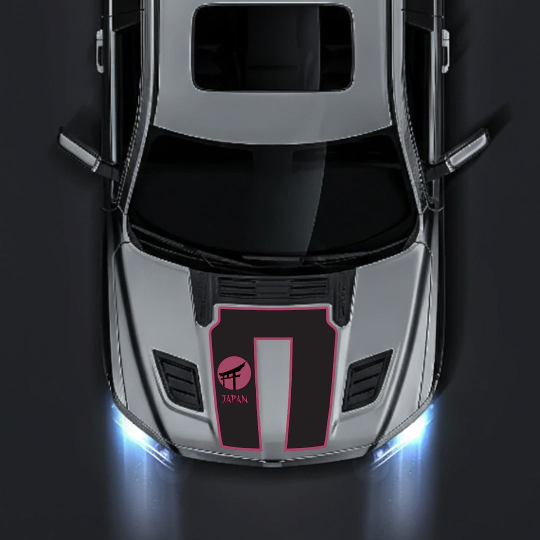 Performance Hood Panel Decal/Sticker - Japan - Border Graphic Kit - For Dodge RAM 1500 2019-2025 - Premium Vinyl