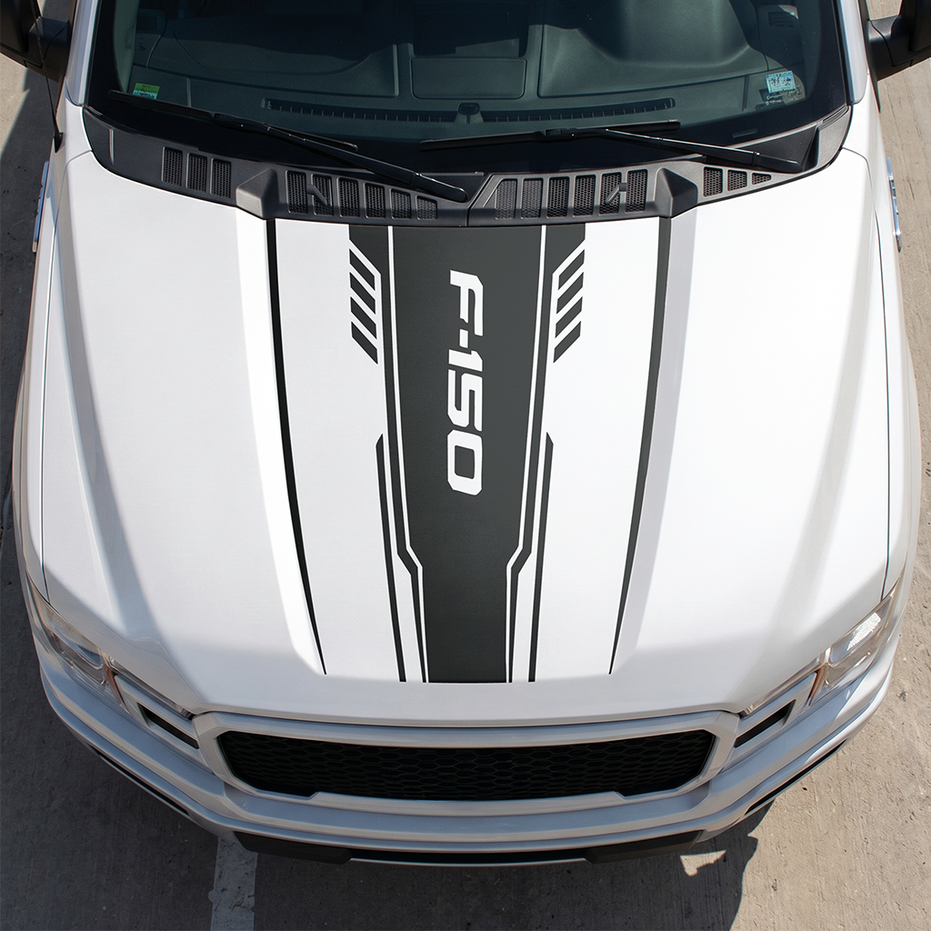 Hood Panel Decal/Sticker - Different Styles Graphic Decals Kit- For Ford F-150 2015-2020 - Premium Vinyl