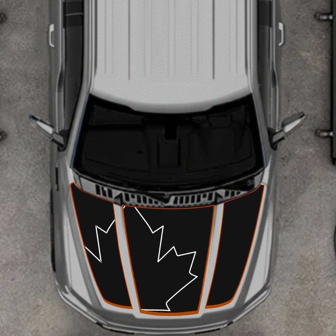 Hood Panel Decal/Sticker - Canada Style 26 Graphic Kit - For Ford F-150 2020-2026 - Premium Vinyl