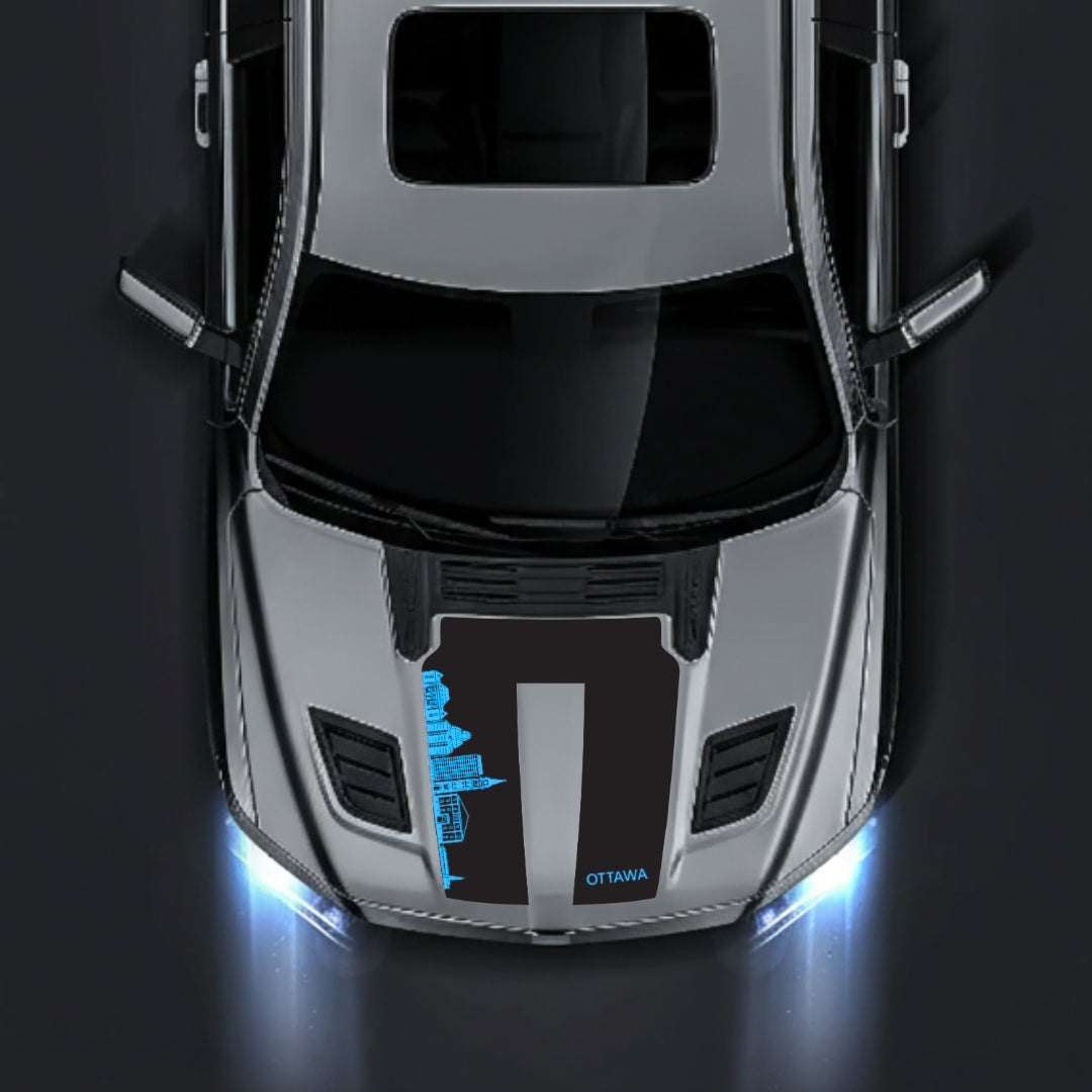 Hood Panel Decal/Sticker - Ottawa Skyline Graphic Kit - For Dodge RAM 1500 2019-2025 - Premium Vinyl