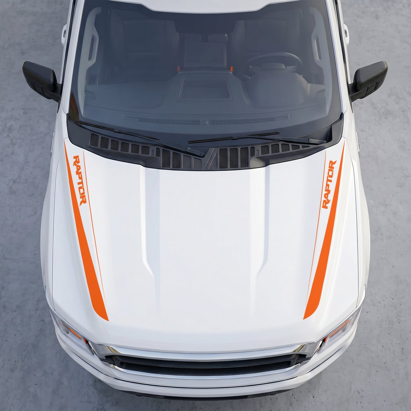 Hood Panel Decal/Sticker - Raptor Edition  Hood Cowl Stripes – Dual Side Vinyl Decal Graphic Kit - For Ford F-150 F150 2015-2020 - Premium Vinyl