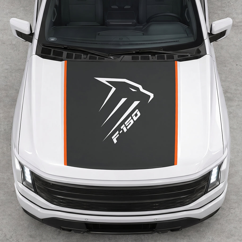 Hood Panel Decal/Sticker - Eagle Head Graphic Decal Graphic Kit - For Ford F-150 2015-2020 - Premium Vinyl