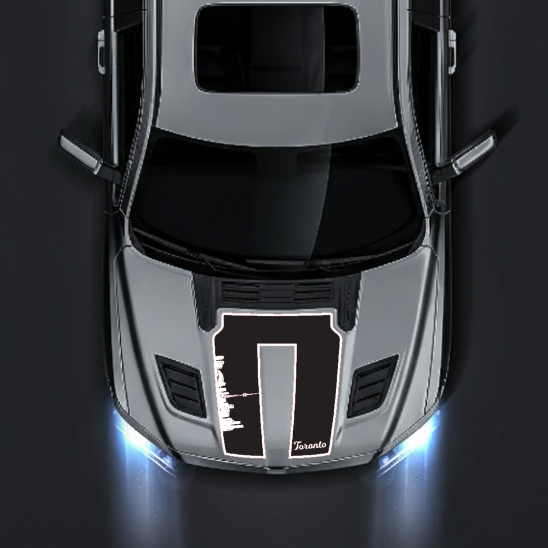 Hood Panel Decal/Sticker - Toronto Skyline - Border Graphic Kit - For Dodge RAM 1500 2019-2025 - Premium Vinyl