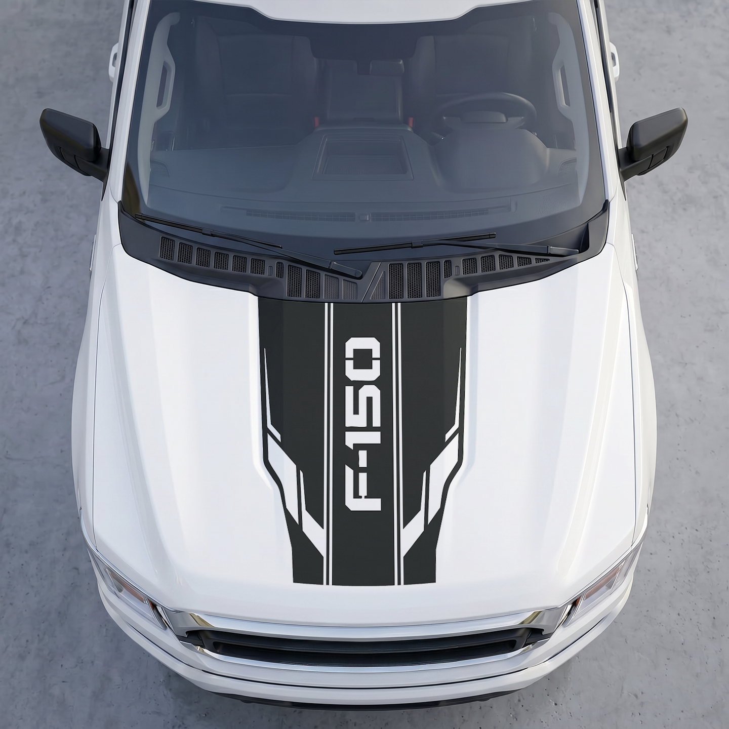Hood Panel Decal/Sticker - Different Styles Graphic Decals Kit- For Ford F-150 2015-2020 - Premium Vinyl